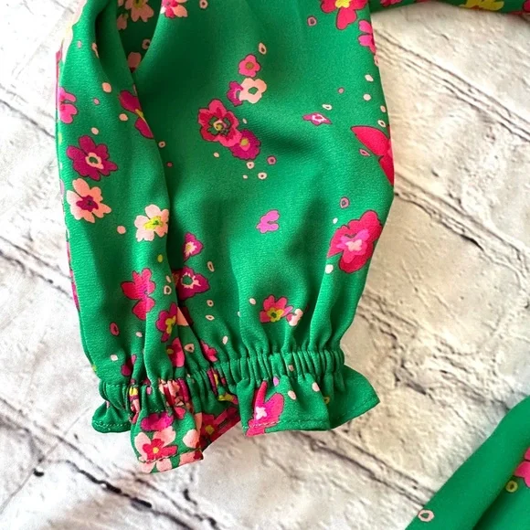 Wisp Green Floral Dresss - Picture 7 of 15